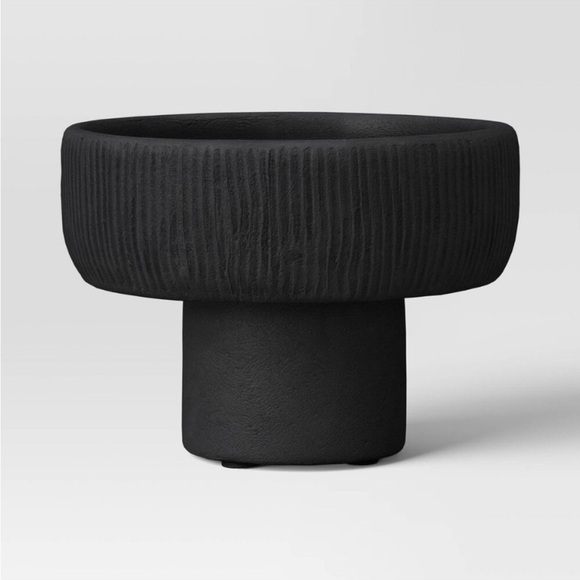 Threshold Other - Threshold Pedestal Ceramic Bowl Black